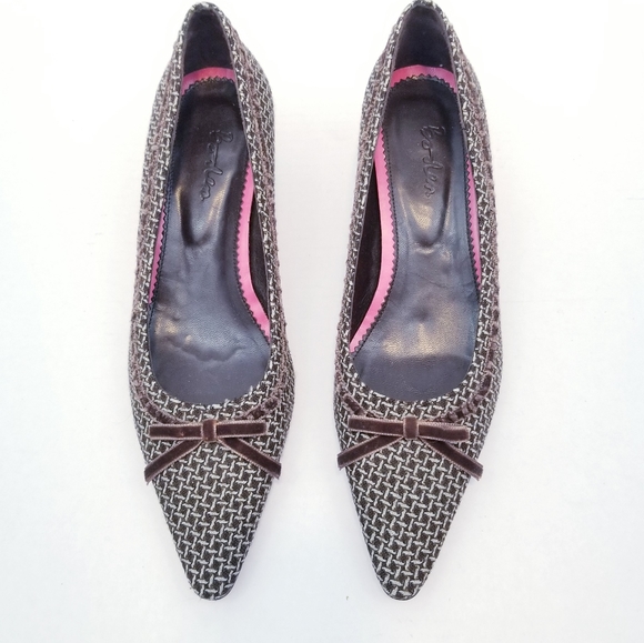 Boden Tweed Textured Kitten Heel Pumps, Size 8 - Picture 6 of 14